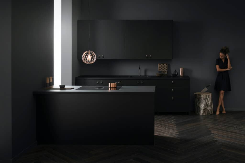 Bora-pure-dunstabzug-kochfeld-schwarze-Küche-design
