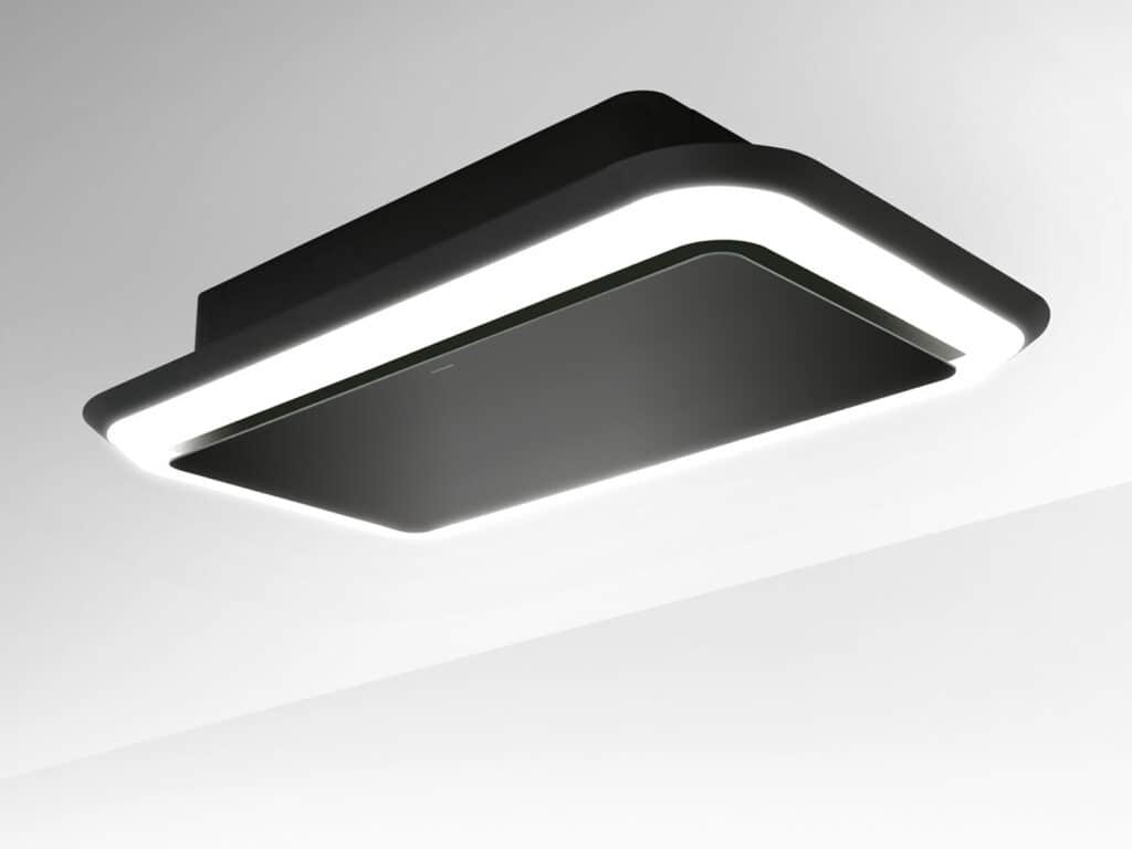 Silverline Side Lighted Deckenhaube Schwarz Dunstabzugshaube