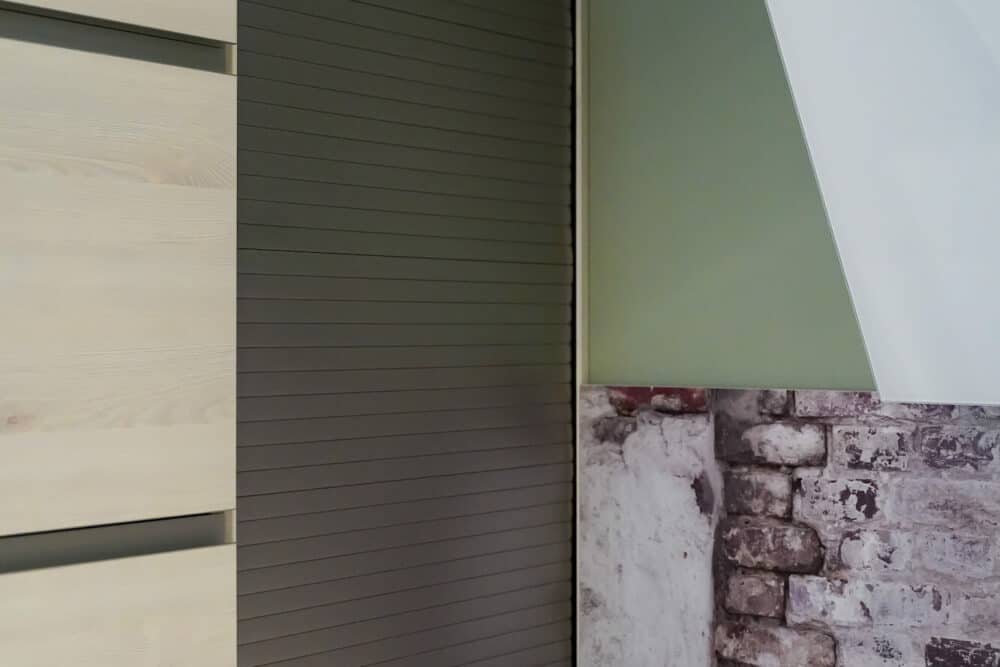 Jalousienschrank Stauraum Design Küche L-Küche