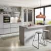 Nobilia Design Küche Lack mit Kücheninsel grifflos