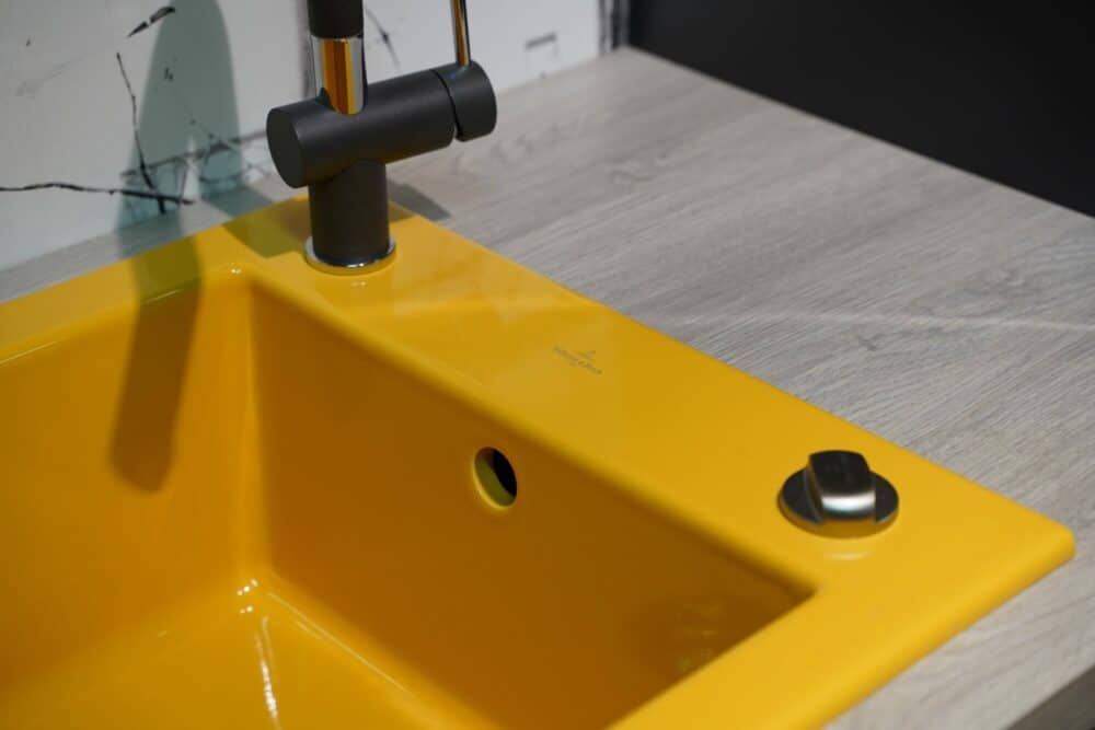 Villeroy & Boch Keramik Küchenspüle gelb