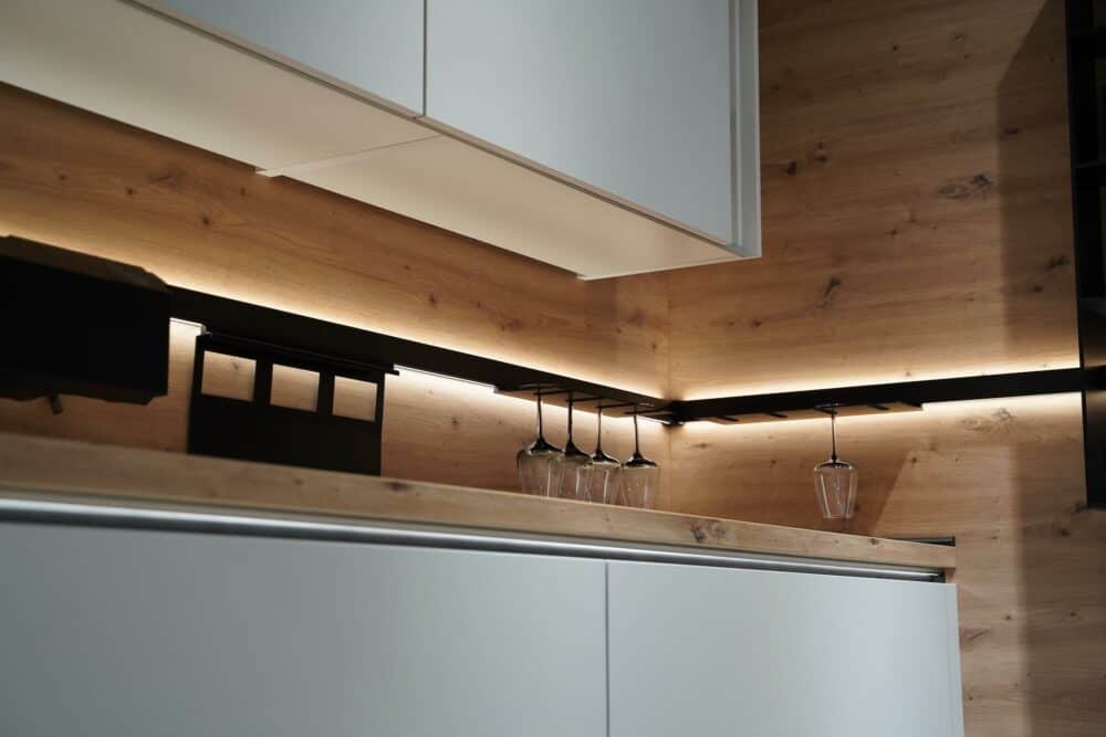 Eiche Rückwand Nobilia Design G-Küche