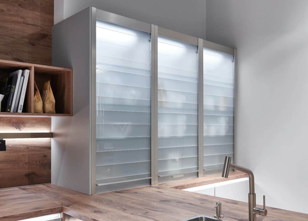 Jalousien Nobilia Design Küche mattglas