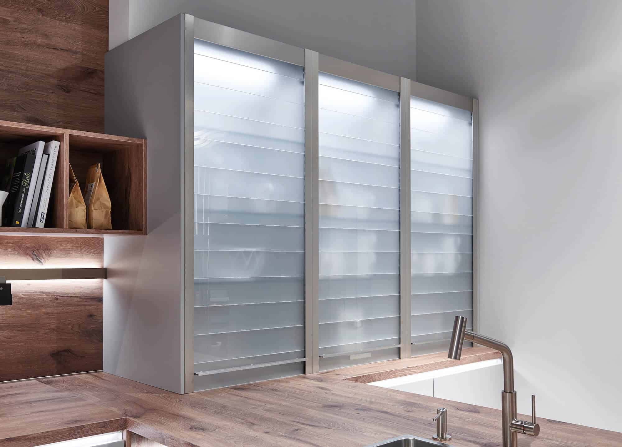 Jalousien Nobilia Design Küche mattglas