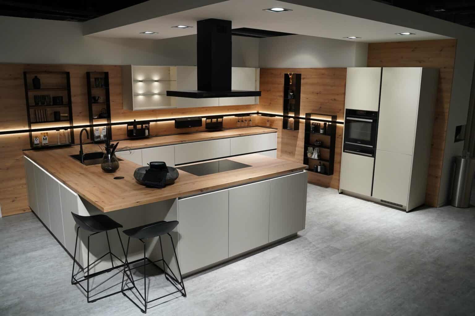 Nobilia Design GKüche grifflos Lack Sand matt Designküchen kaufen