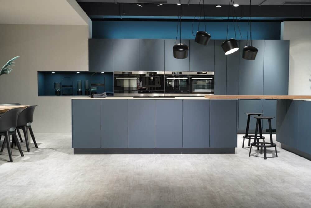 Nobilia Inselküche Design Fjordblau