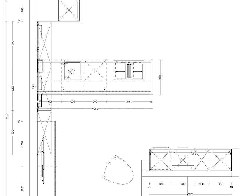 Nobilia Riva Design Inselküche mit Elektrogeräten