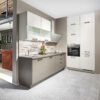Nobilia moderne Küchenzeile Beton grau
