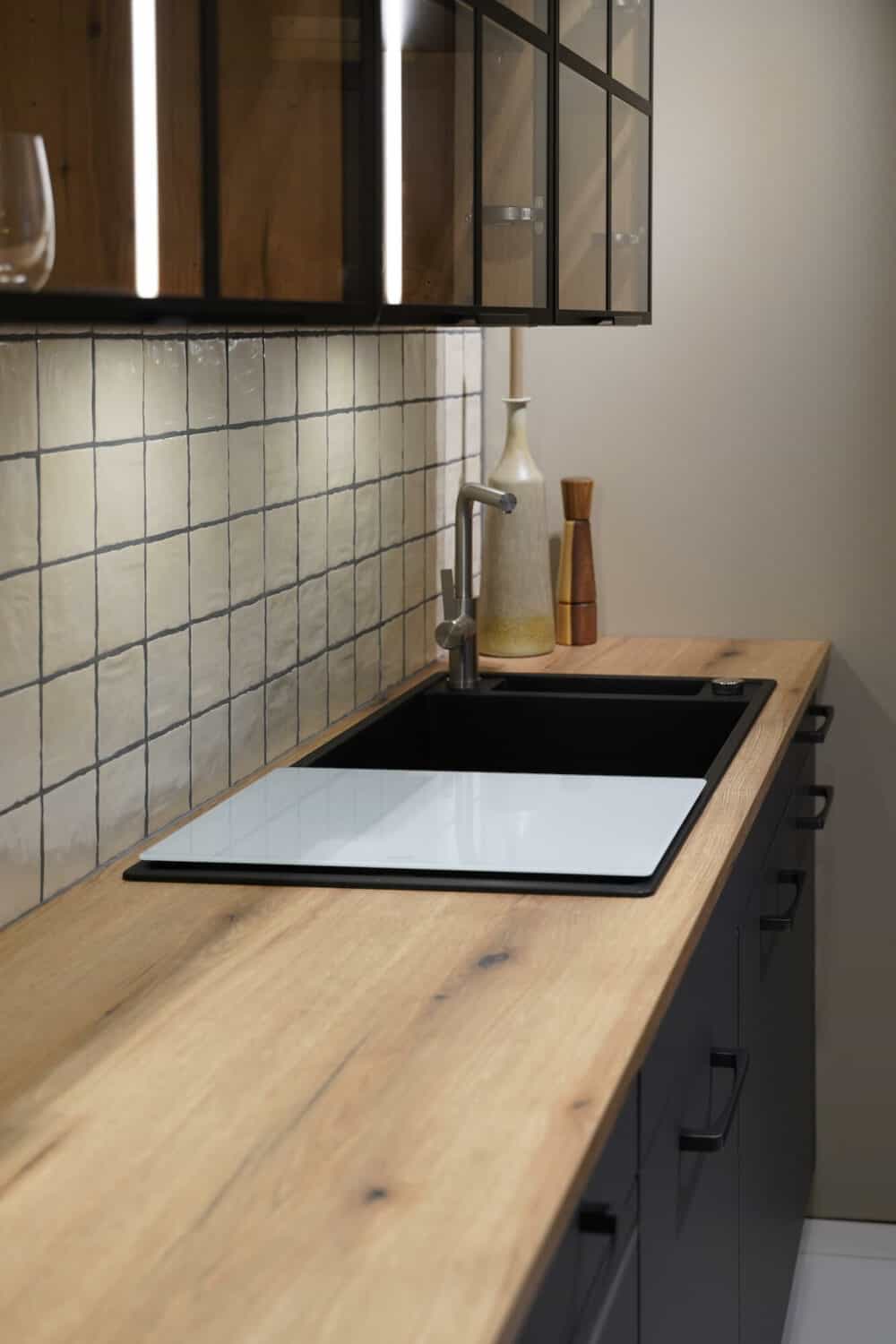 Arbeitsplatte Classik Oak mit Granit Spüle