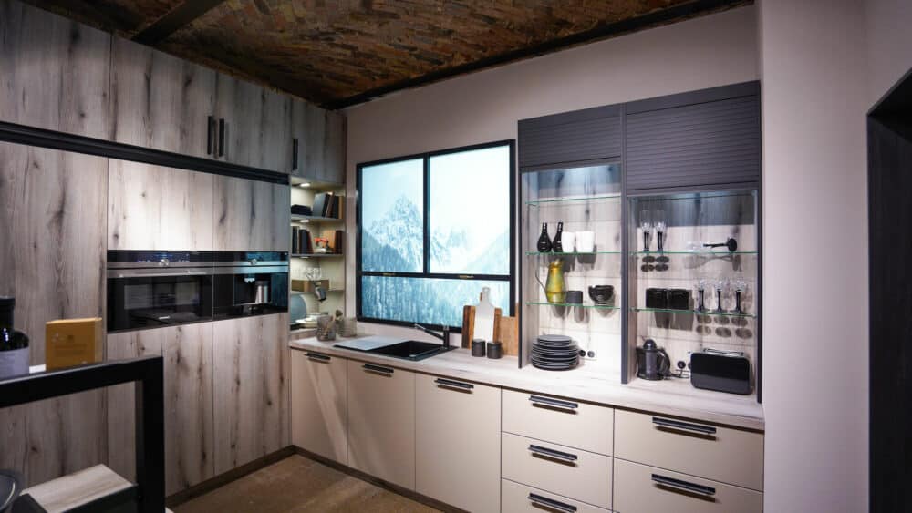 Bauformat Küche modern alpin oak greige