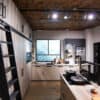 Bauformat moderne L-Küche alpine oak greige