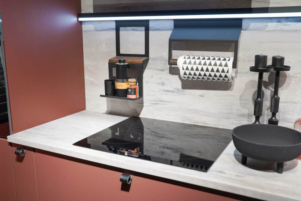 Induktionskochfeld Siemens Bauformat Küchenzeile Porto rot