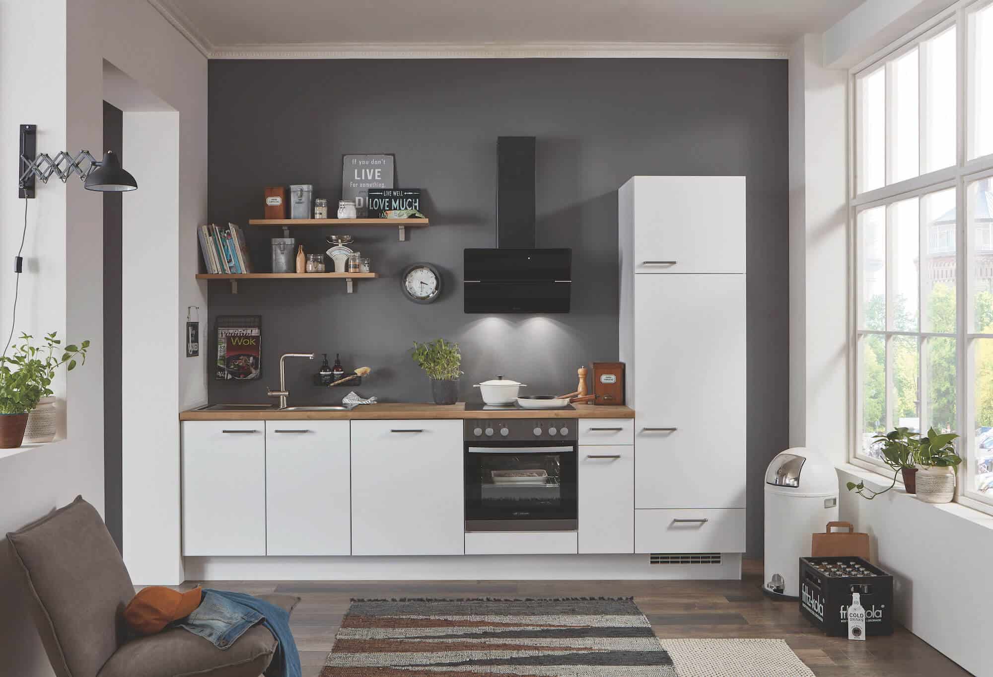 Nobilia Elements Touch kleine Kücenzeile weiß