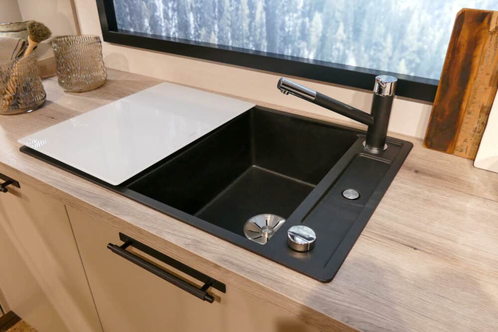 Spüle Granit Bauformat moderne L-Küche