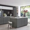 Nobilia Design Inselküche Vulkangrau