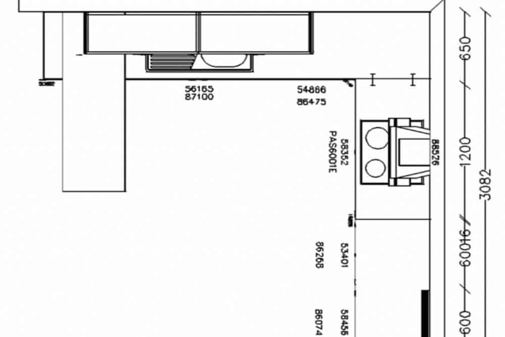 Grundriss und Maße Easytouch 961 Graphitschwarz