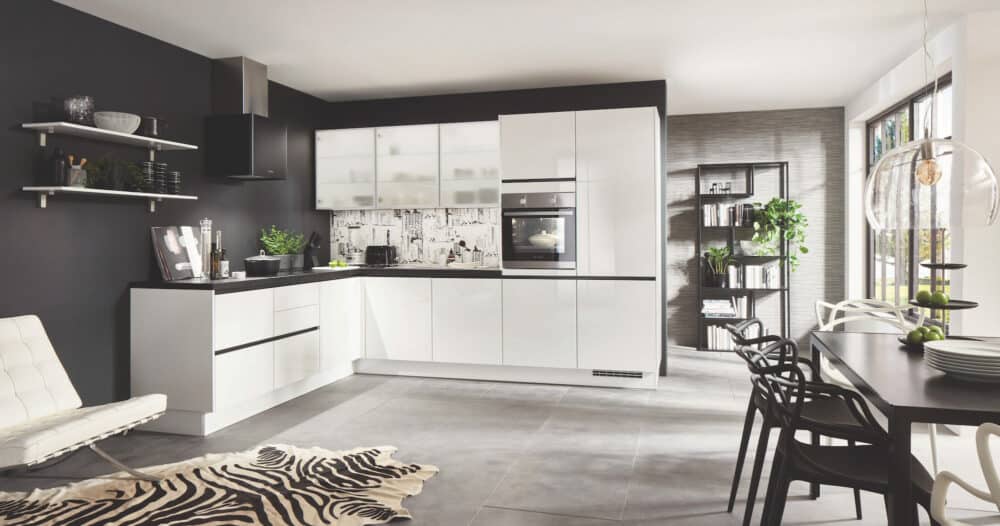 Nobilia moderne L-Küche alpinweiß