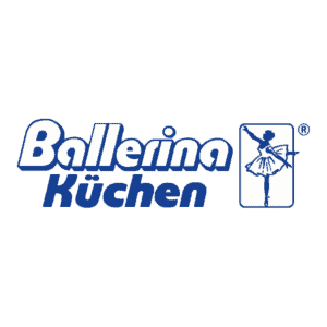 Ballerina Küchen Logo blau quadrat