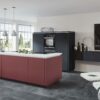 Nobilia Designküche mit Insel Rostrot