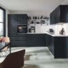 Nobilia Design Küche Schwarz in L-Form