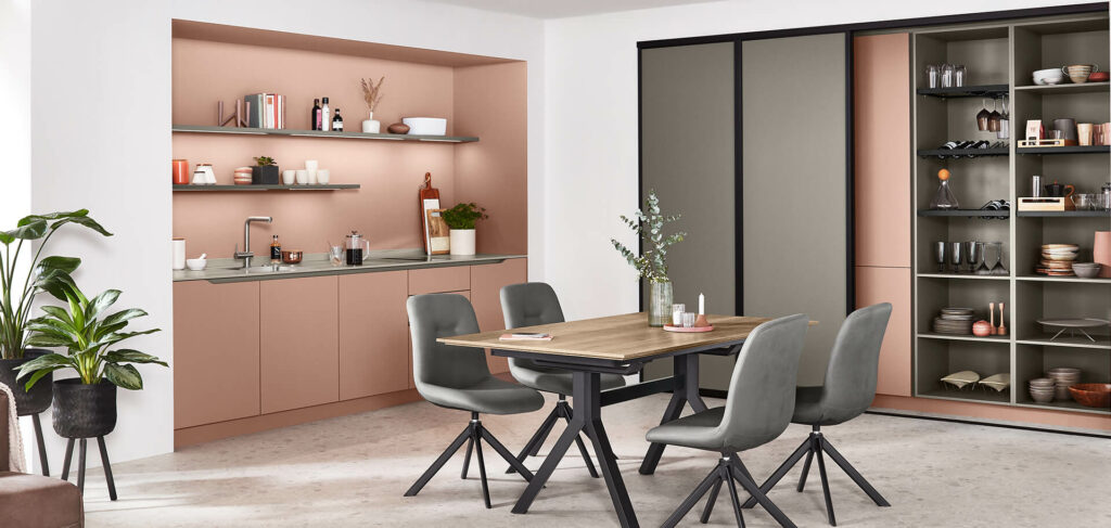 Nobilia Senso Design Küchenzeile mit curved Griffen