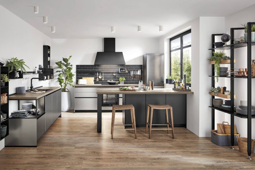 Nobilia Inselküche Inox Edelstahl