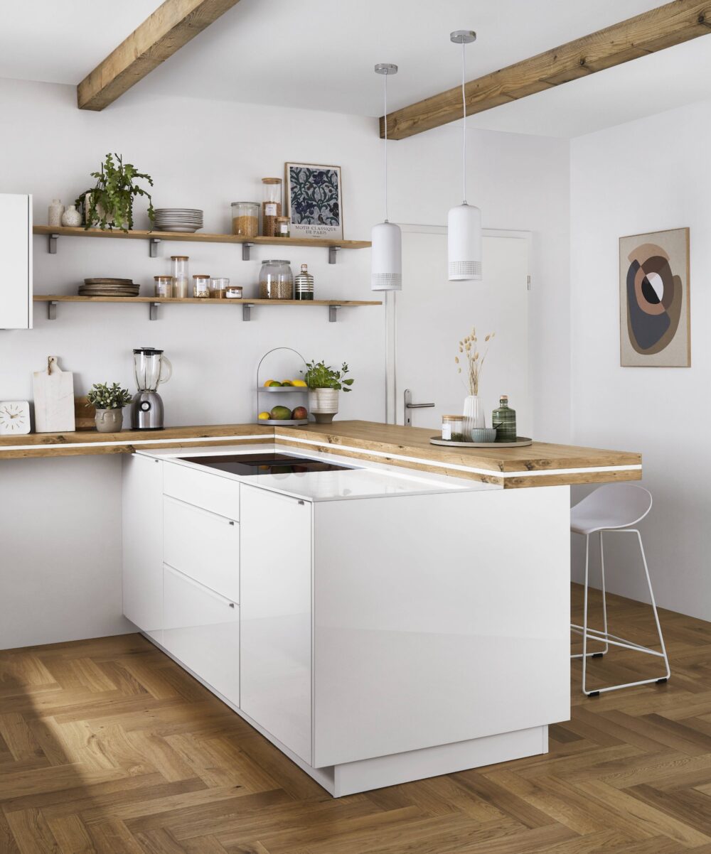 Nobilia moderne U-Küche Novalux – Bild 2