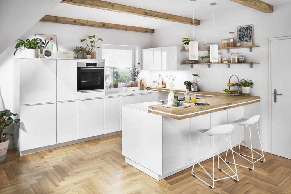 Nobilia moderne U-Küche Novalux – Bild 3