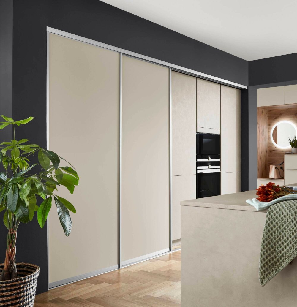 Nobilia Design Küche Riva Beton Pockettüren