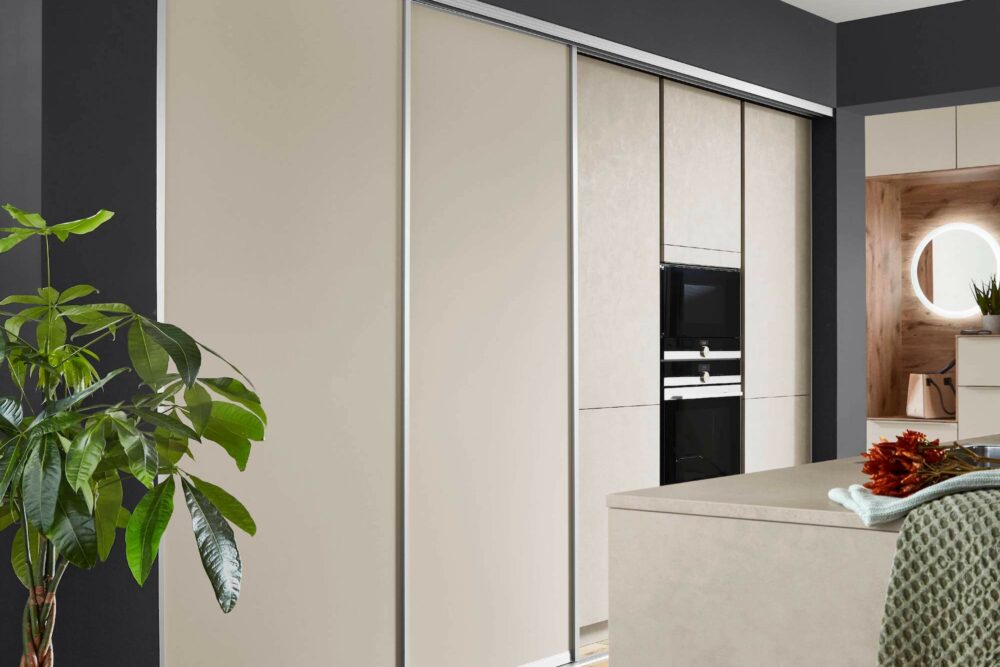 Nobilia Design Küche Riva Beton Pockettüren
