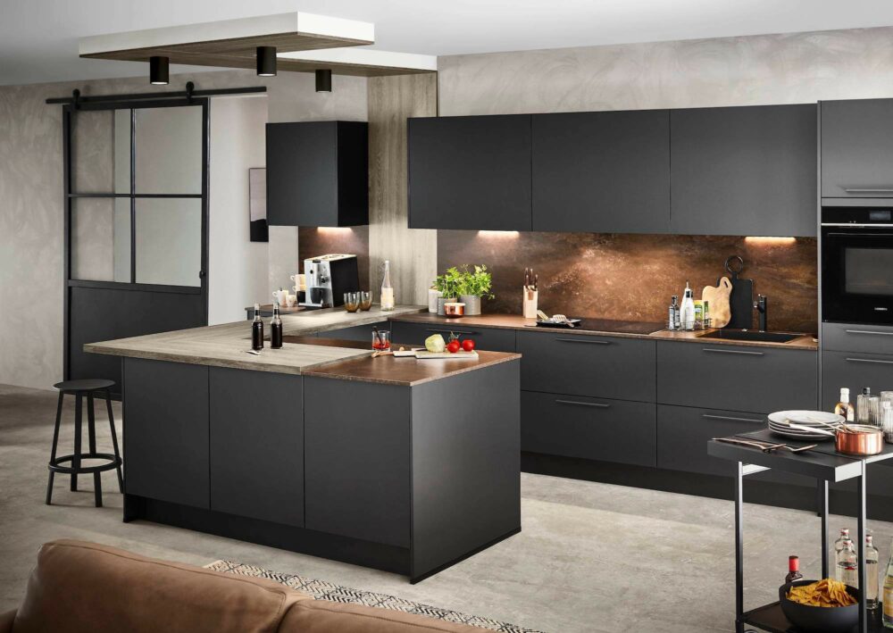 Nobilia U-Küche Easytouch Schwarz – Bild 2