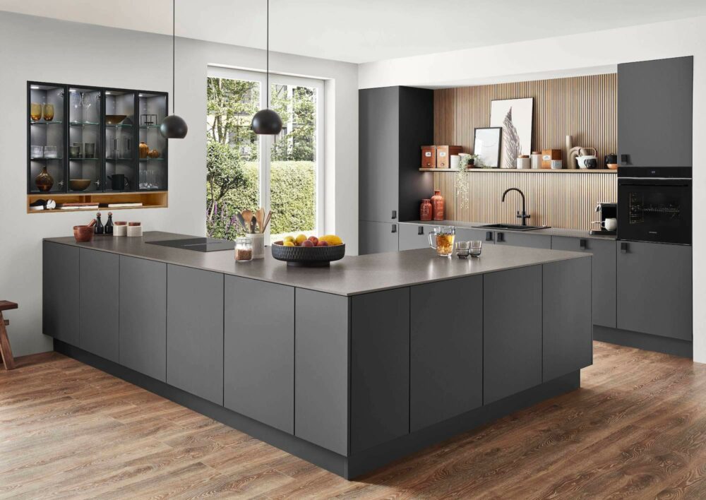 Nobilia Design Küche Senso Schiefergrau Seitenansicht
